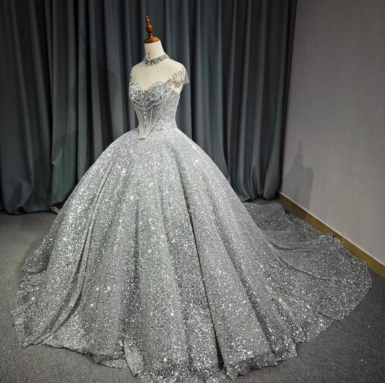Silver Quinceanera Dress – Belle Formal Dresses