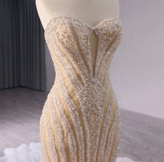 Champagne Sweetheart
Mermaid Wedding Gown