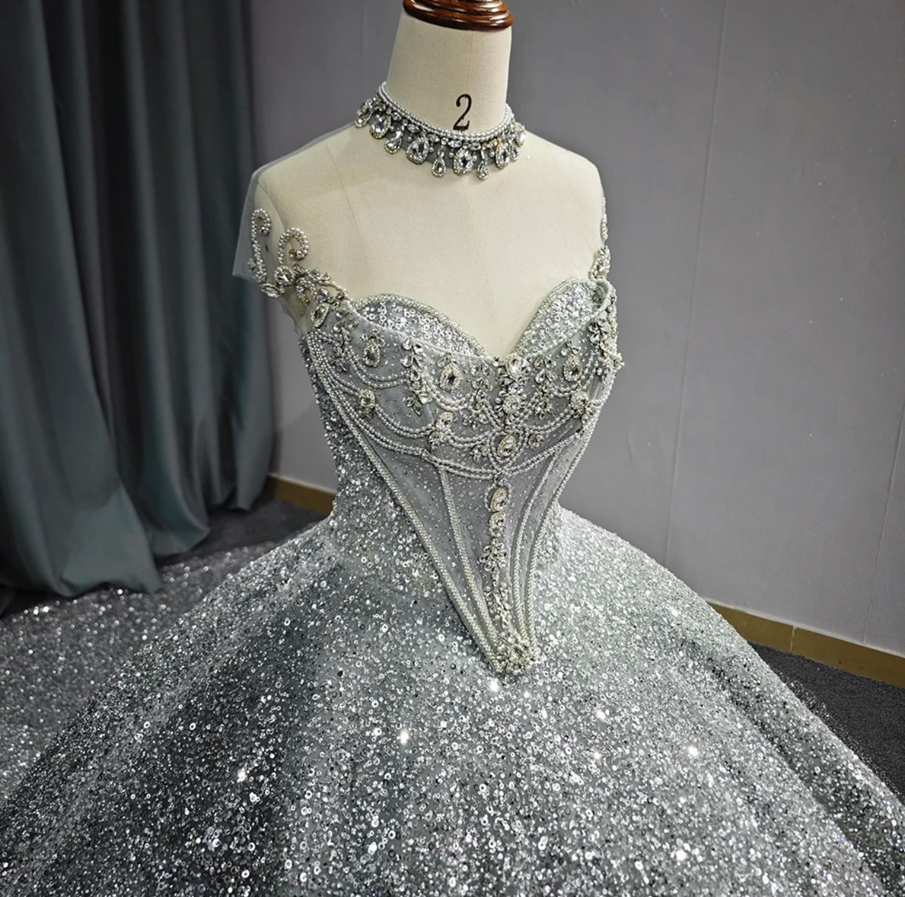Silver Quinceanera Dress – Belle Formal Dresses